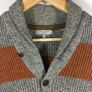 Ted Baker London Sweaters - Ted Baker London Men's Wool Knit Cardigan SMALL Ted Baker London Sweaters - Ted Baker London Men's Wool Knit Cardigan SMALL